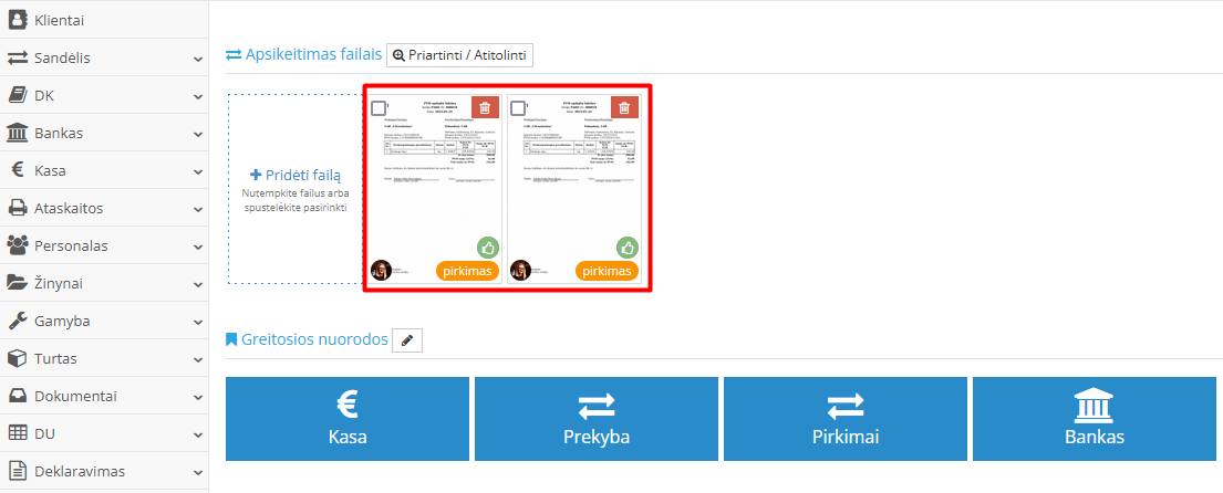Dokumentai įmonės darbalaukyje