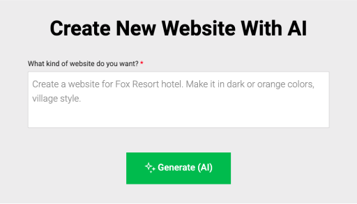 Create a Website with AI