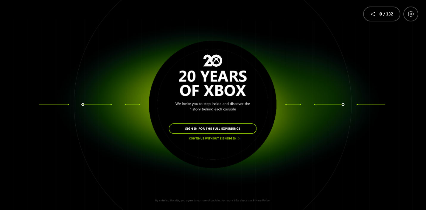 Example of a Microsite: Xbox Museum