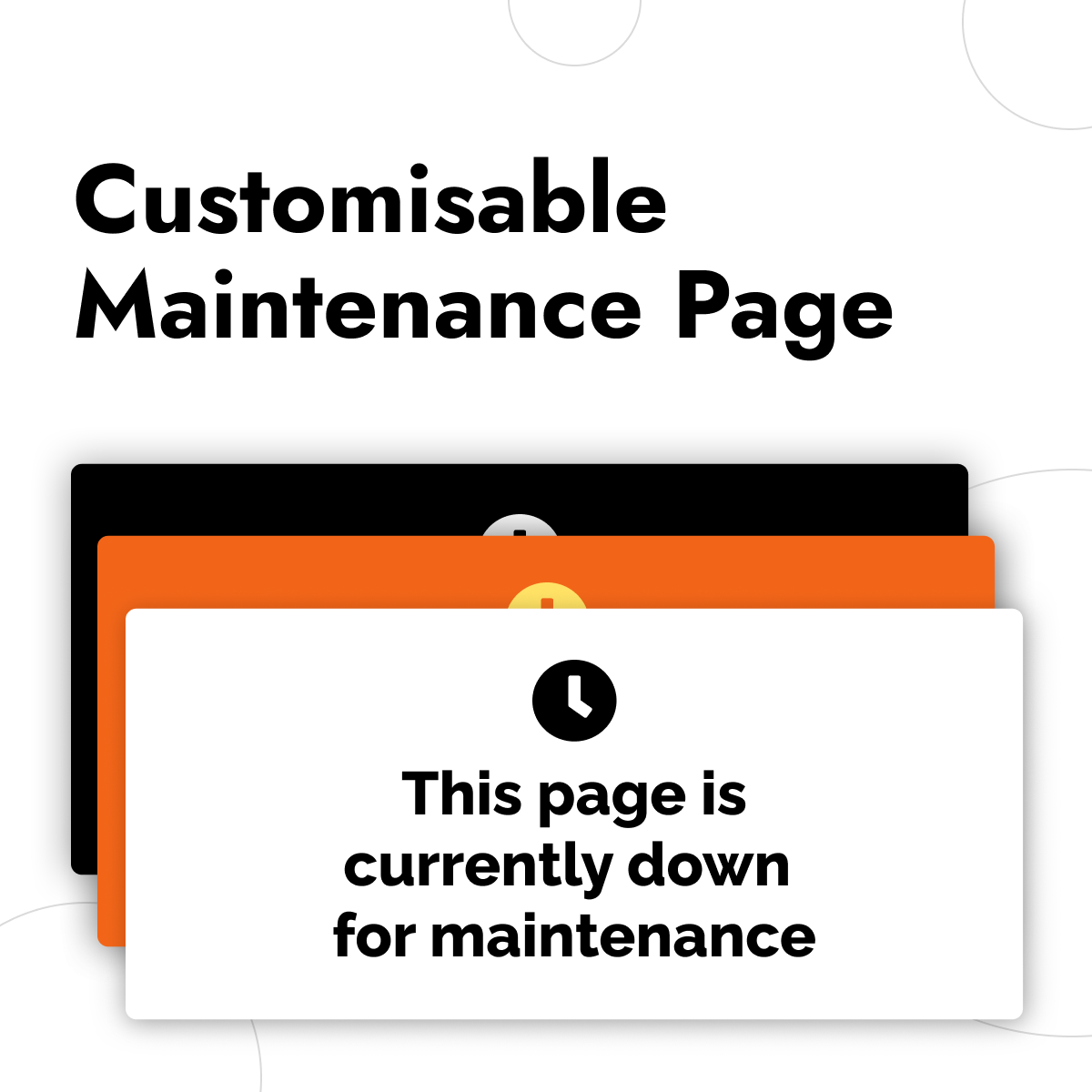 Benutzerdefinierte Wartungsseite der Website