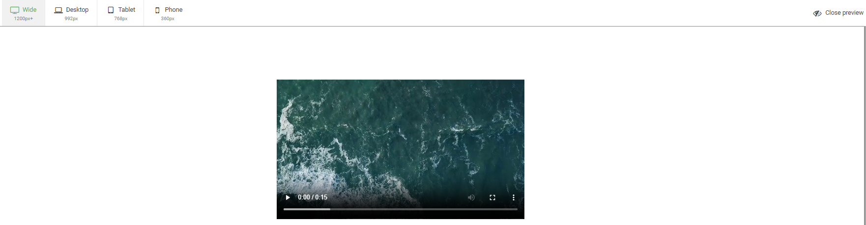 Просмотр внешнего вида сайта в конструкторе